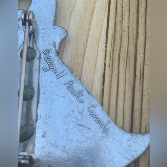 Seagull Pewter Goose Brooch Pin - Picture 3 of 4